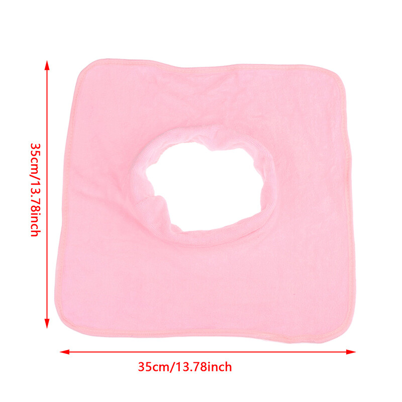 35*35cm Beauty SPA Massage Table Planking Face Towel With Hole Bed Bandana ❤OF - Picture 3 of 25