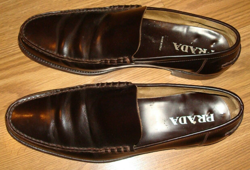 Prada Herren Leder Halbschuhe, Größe 8 - Made in Italy - Bild 6 von 10