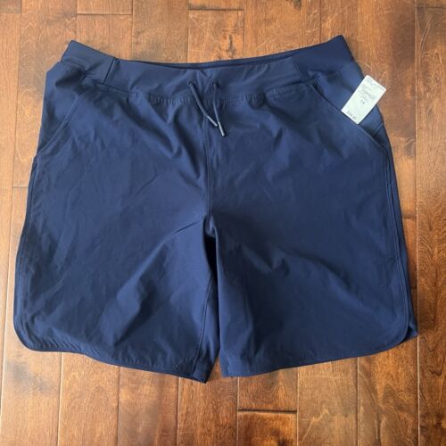 Lands' End NEW Women's Sz 14 9" Quick Dry Elastic Drawstring Waist Swim Shorts
