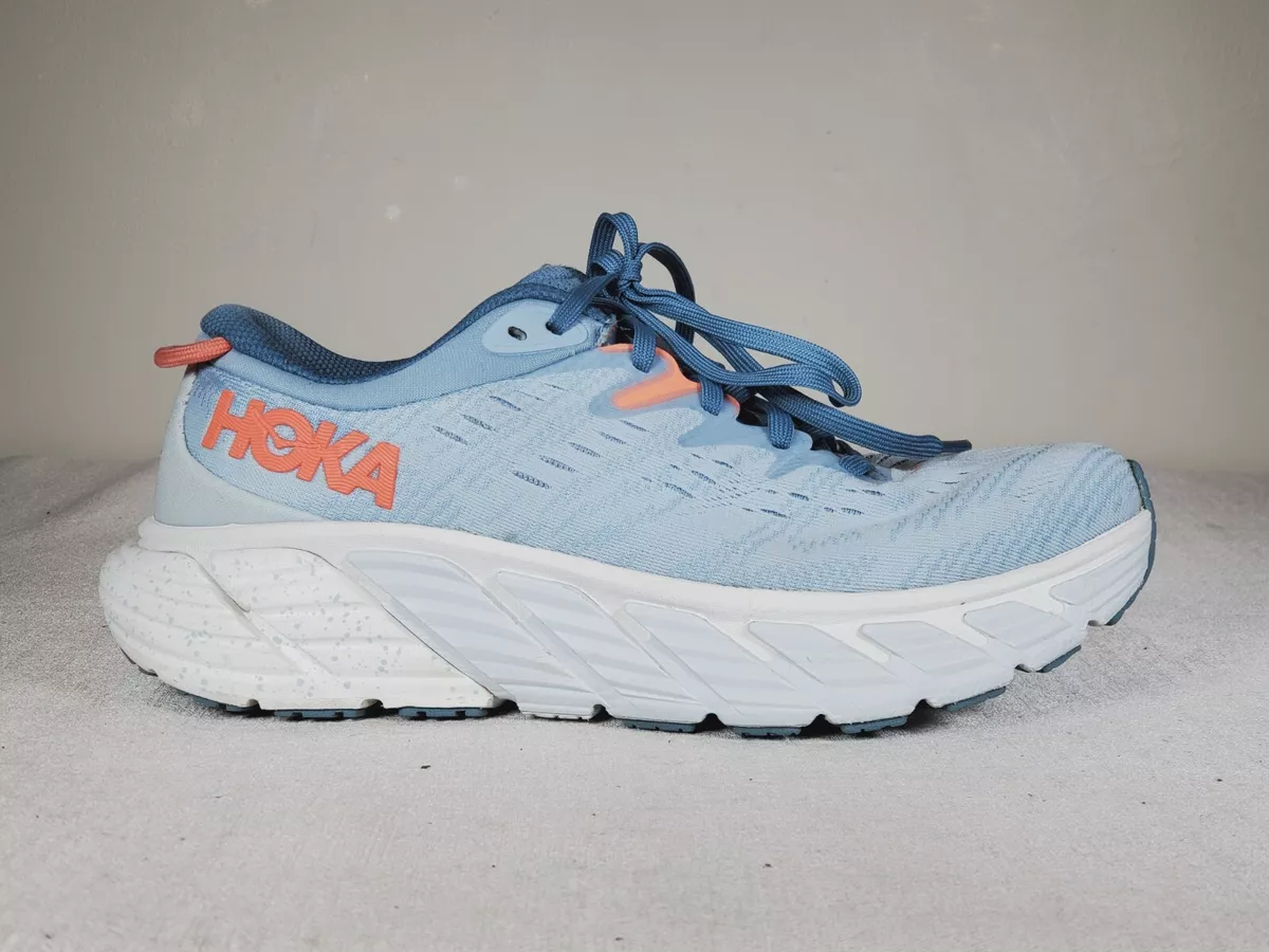 Chaussures de course larges Hoka One One Gaviota en brouillard bleu plein air
