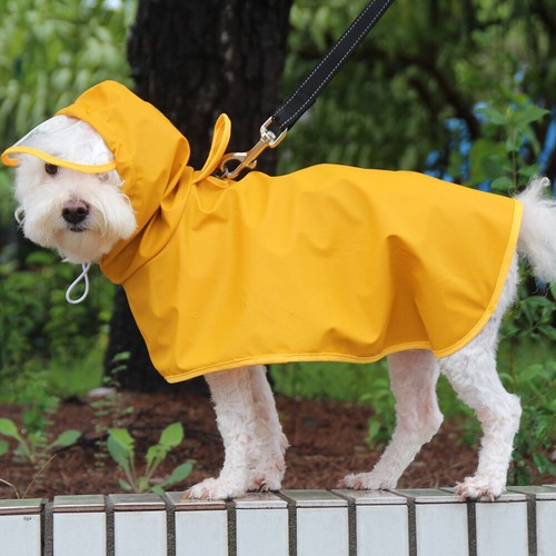 Dog Raincoat Pet Clothes Hoodies Waterproof Rain Jacket Jumpsuit Rain Coat - Picture 5 of 15