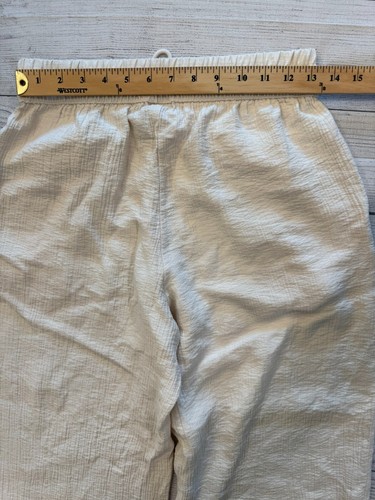 a New Day Pants Womens Small Crinkle Beachy Linen-Look Resort Casual - Picture 5 of 7