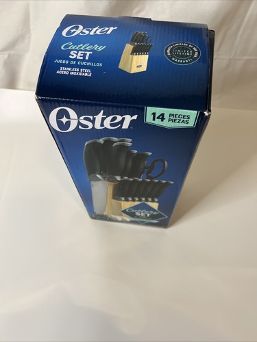 Oster 14 Piece Cutlery Set with block storage Stainless Steel, Knives, Scissor , - Picture 10 of 12
