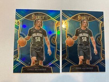 Lot of 2 🚨 Cole Anthony 2020-21 Select Concourse RC #75  Blue Silver and base