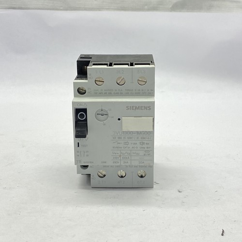 Siemens 1-1.6A 1NO/NC 600VAC Max Protettore avviamento motore 3VU1300-1MG00 - Foto 4 di 6