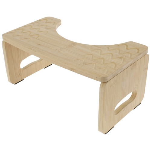 Toilet Footstool Bamboo Toilet Squat Stool Foldable Poop Stool Nonslip Rukkm - Picture 8 of 11