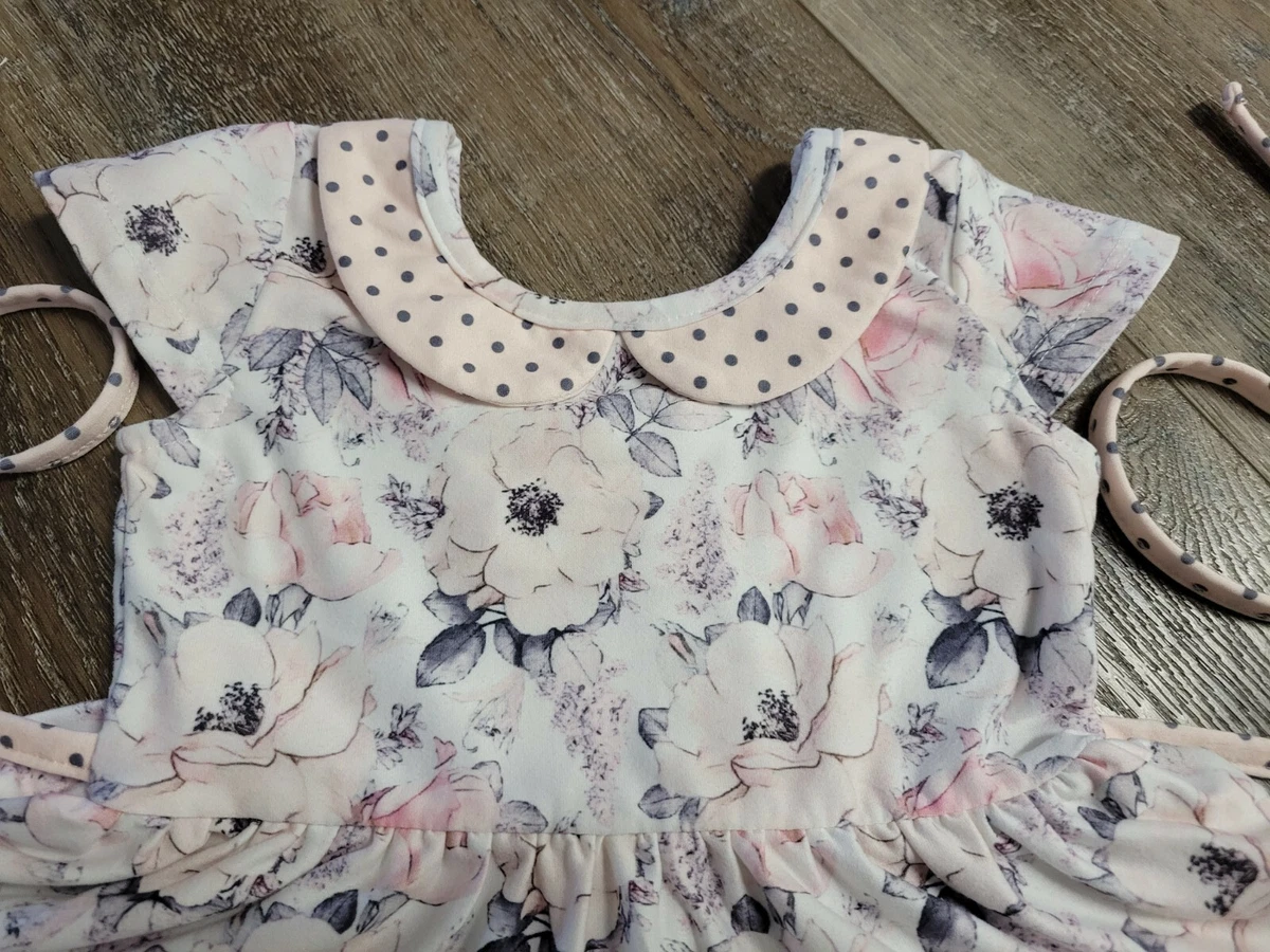 Cheeky Plum Girl’s Plum Floral Cap Sleeve Ruffle Dress 12Y Girls dresses