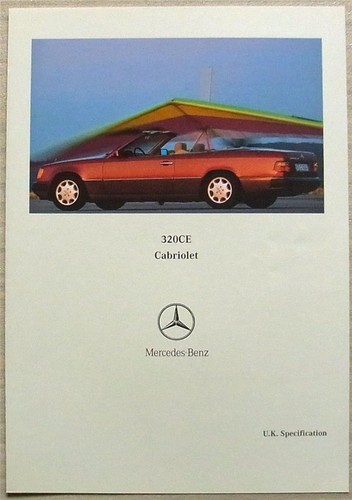 MERCEDES BENZ 320 CE CABRIOLET Sales Brochure Oct 1992 #6701 0453 02-01/1092 - Picture 5 of 5