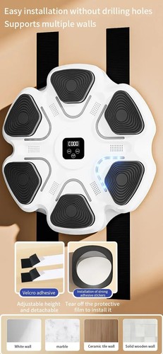 Bluetooth Music Boxing Machine Wall Target Home Fitness Boxing Trainer Exercise - Picture 9 of 15