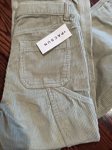 Pacsun Cargo Pants 3 Pair Bundle Green Brand New Size 10 Adjustable Waist - Picture 2 of 13