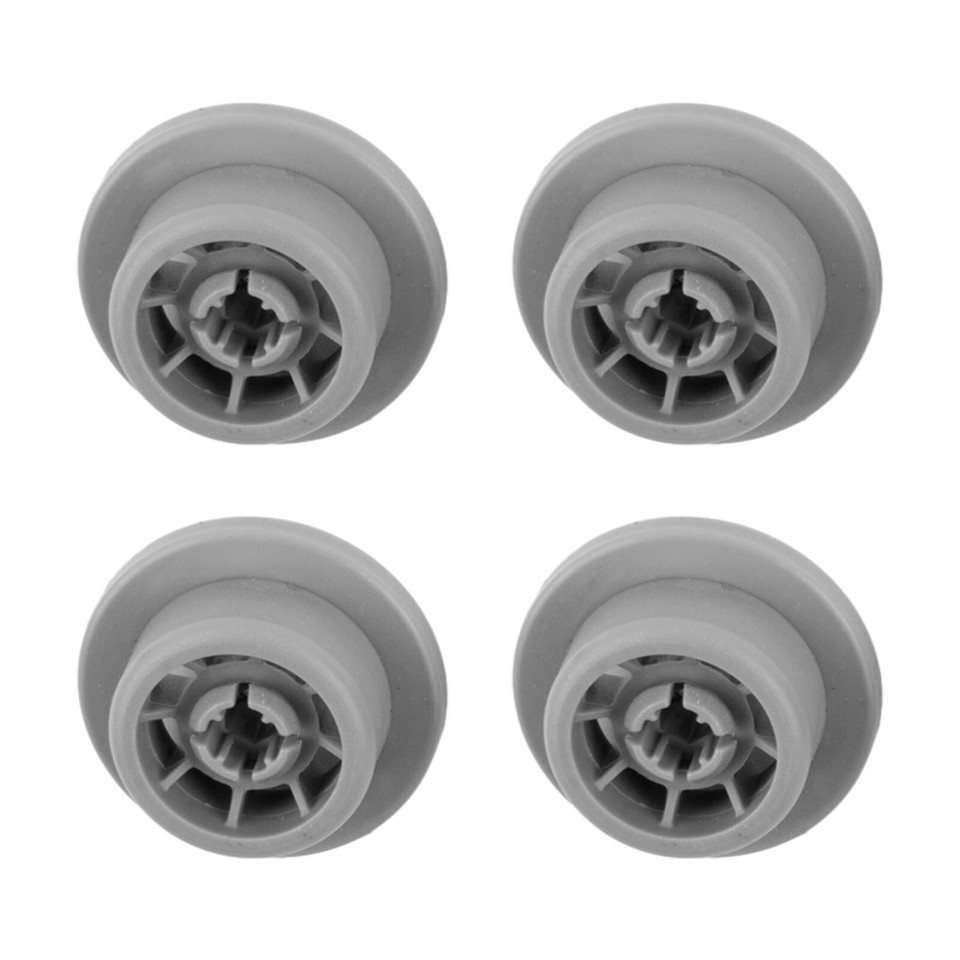 4X For Bosch Dishwasher Lower Rack Basket Wheels Rollers Replace Spare