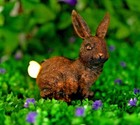 Rabbit Solar Light Ornament LED Tail Hare Outdoor Statue Decoration Home Decor