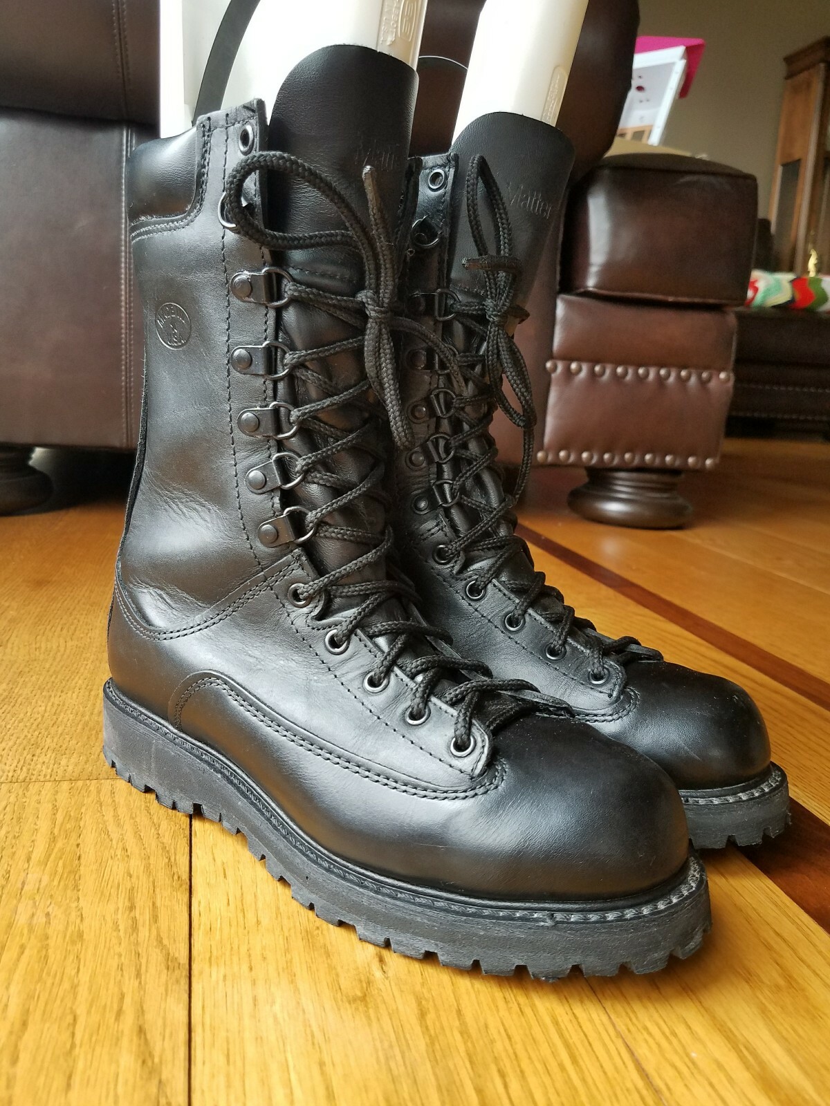 Matterhorn 1950 Negro Cuero Gore-Tex aislado de Combate Militar botas de 9.5 M Matterhorn 1950 Negro Cuero Gore-Tex aislado de Combate Militar botas de 9.5 M