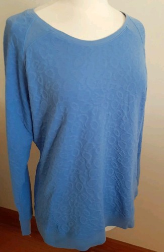 Jockey THERMALS Blue Top Embossed ImPrint Circles Spots Textured Large/L - Picture 3 of 6