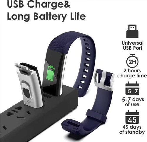 Fitness Tracker for Men and Women,Fitness Watch Waterproof with Activity Tracker - Zdjęcie 23 z 47