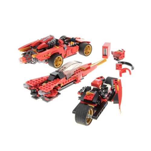 1x Lego Set Ninjago Kai's Fahrzeuge 70727 70721 9441 rot unvollständig
