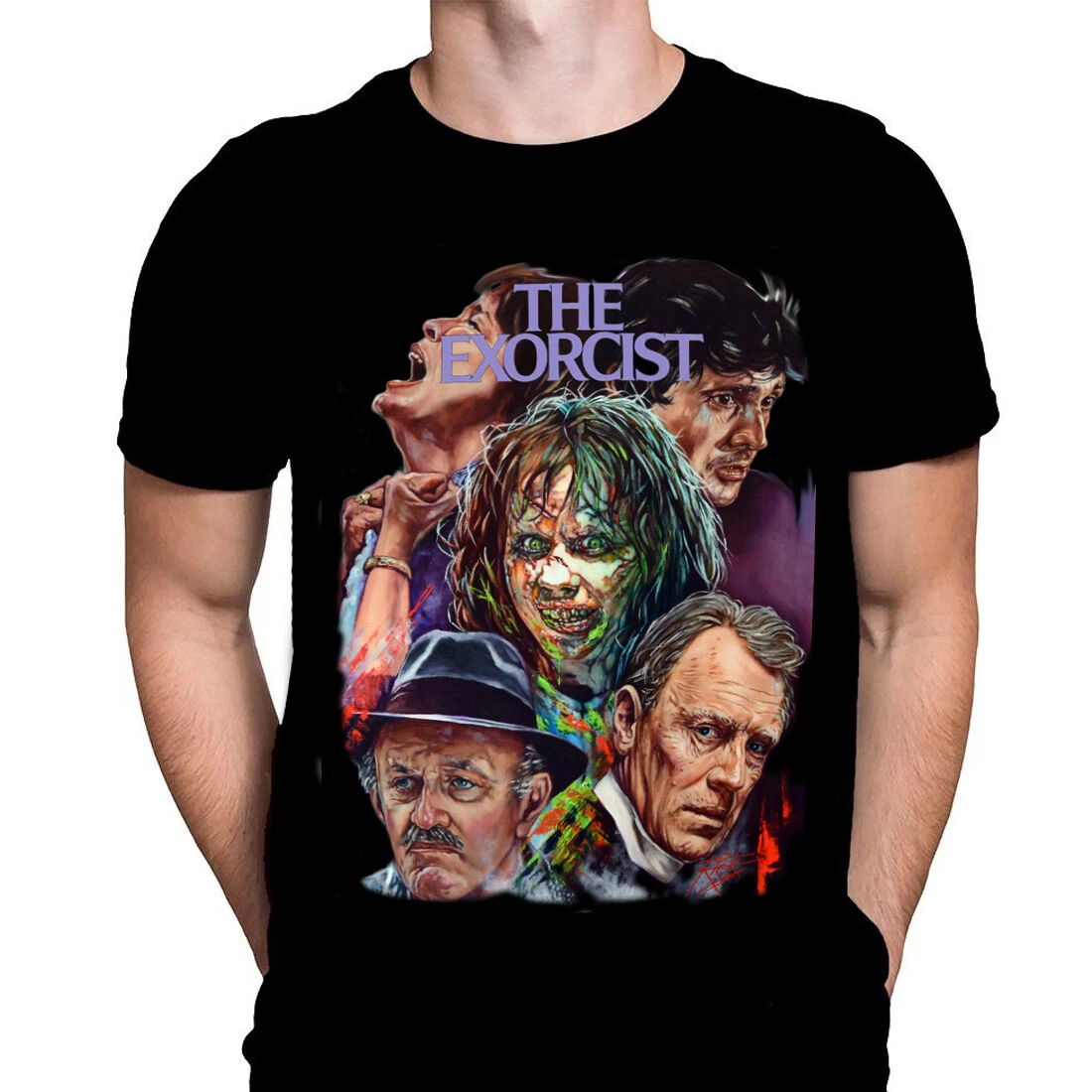 Exorcist Collage - T-Shirt - Sizes S - 4XL - by Rick Melton / Classic Horror