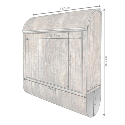 Briefkasten Holz TOP Motive Design Postkasten mit Zeitungsfach banjado Mailbox - Bild 46 von 51