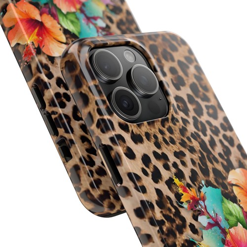 Tough Phone Cases, Tropical Floral Leopard Print, Protective Phone Cover, Gift - Picture 4 of 93