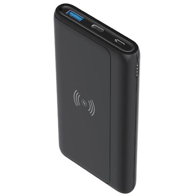 10000mAh Power Bank Wireless Charging Backup Battery Portable for Cell Phones