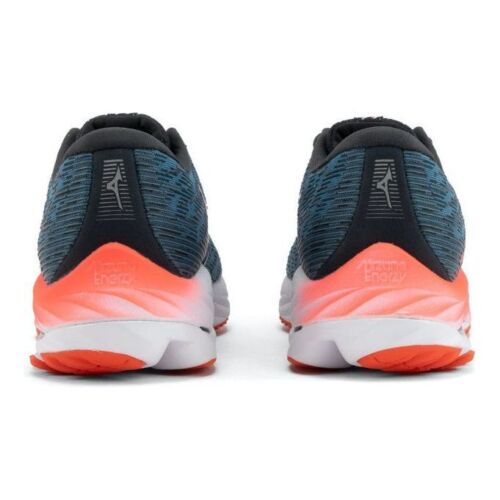 Mizuno Wave Rider 26 Mens Running Shoes Blue Cushioned Comfort Sports Trainers - Picture 4 of 5