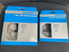 Set Shimano SM-RT76 Bremsscheibe - Silber/Schwarz, 180+160mm,  6-loch Deore XT