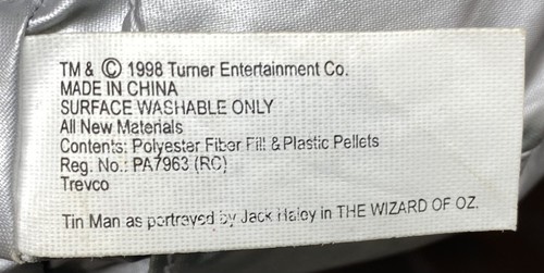 Tin Man The Wizard Of Oz The Merry-O Collection 7” Plush 1998 - Picture 7 of 7