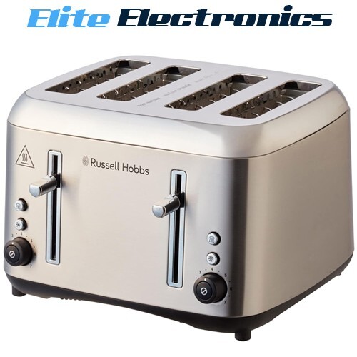 Russell Hobbs Addison 4 Slice Toaster Brushed Stainless Steel - Picture 1 of 6