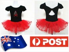 AU SELLER Dance Ballet Tulle Tutu Cotton Leotard Layered Dress For Girls da037
