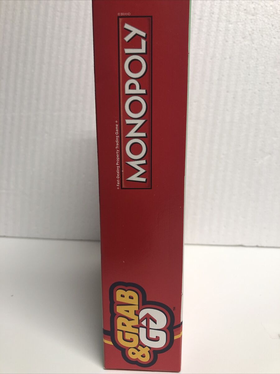 Monopoly Grab and Go Game for Ages 8 and Up, Travel Game for 2-4 Players - Monopoly