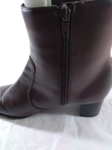 San Marina Boots Chocolate Brown Square Toe Side Zip Sz 9 M Classic Old Money - Picture 3 of 16