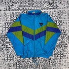 Vintage Puma Unisex Baby Blue Nylon Windbreaker Jacket Size L Y2K 90s Rave Fashi