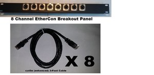 8-Channel-RJ45-to-EtherCon-Breakout-Panel-w-8-NEUTRIK-NE8FDP-Pass-through-Jacks