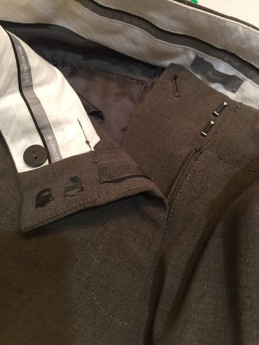 Liz Claiborne Sloane Damenhose Stretch gerades Bein grau Anzug Größe 6 79,00 $ Etikett - Bild 10 von 11