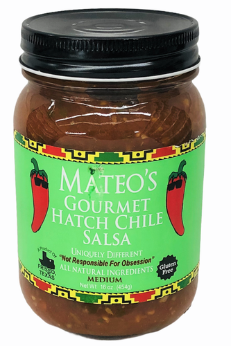 Mateo's Hatch Chile Medium Gourmet Salsa 16 oz