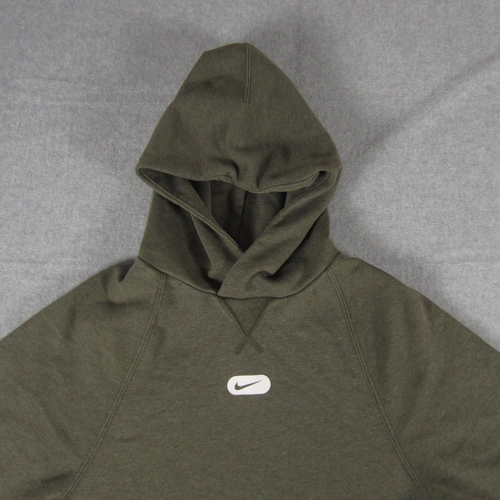 Nike Dri Fit Big Kids Fleece Pullover Youth M Green Training Hoodie Swoosh - Picture 2 of 17