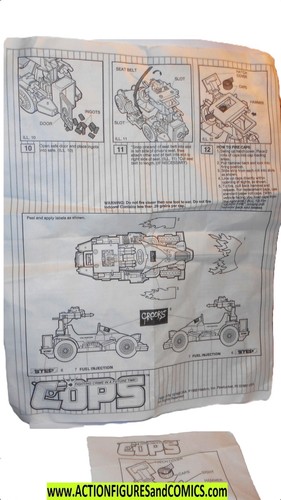 ***AMBAS instrucciones ** C.O.P.S n Crooks 1988 ROADSTER hoja de instrucciones de colección - Imagen 4 de 4