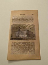 K154) Steinway & Sons Piano Forte Factory Manhattan New York 1872 Engraving