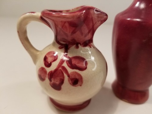 Miniature Vases Handpainted Japan Set Of 2 - Picture 8 of 10