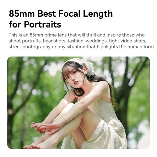 7Artisans 85mm F1.8 STM AF Auto Focus Full Frame Portrait Lens for Nikon Z mount - Picture 7 of 11