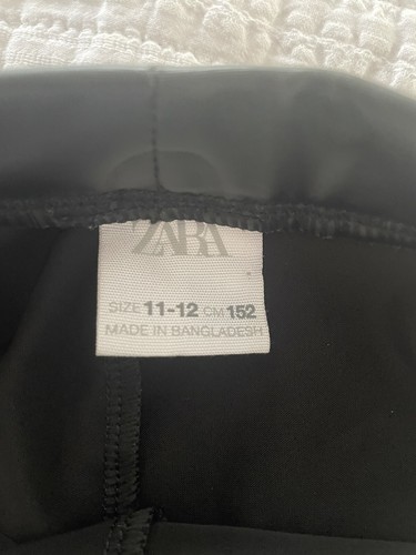 Zara Hi-Rise Kids Sz 11-12 Faux Leather tight Leggings EUC - Picture 3 of 3