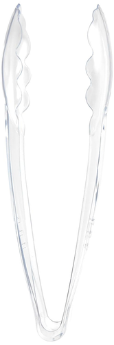 Smarty Had a Party Clear Plastic Serving Tongs (9") - Pack of 1 - Stylish & Reus