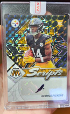 RARE 1/1 GEORGE PICKENS 2022 MOSAIC NFL ROOKIE SCRIPTS BLACK PRIZM rs-gp RC