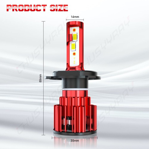 For 1997-2004 Toyota Tacoma Super Bright White LED Headlight Hi/Low Beam Bulbs A - Picture 2 of 9