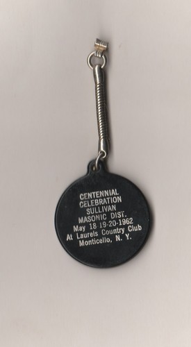 DE COLECCIÓN CELEBRACIÓN DEL CENTENARIO SULLIVAN DIST MASÓNICO. LLAVERO MONTICELLO N.Y. - Imagen 2 de 2