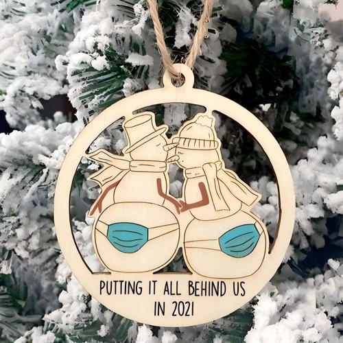2025 Christmas Ornaments Wooden Christmas Xmas Tree Decorations Holiday Decor