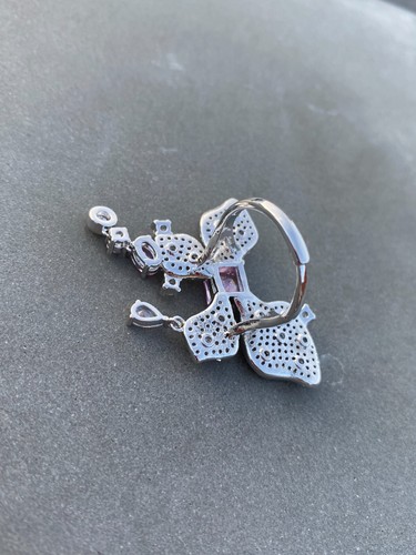 Imitation Big Luxury Pink Diamond Pastes Butterfly ring Adjustable Gift for her - Picture 6 of 7