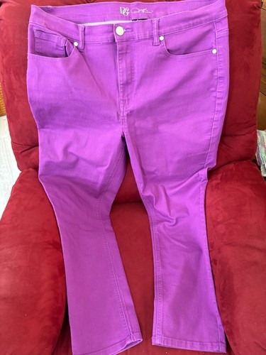 Jeans DG2 Diane Gilman, 72% Algodón, 25% Poli 3% Spandex, Talla 16W, Entrepierna 27 1/2" - Imagen 1 de 7