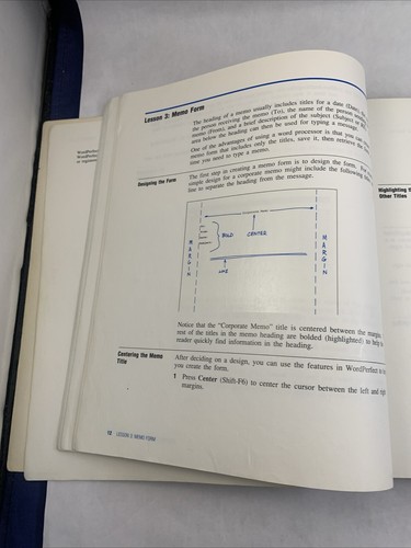 WordPerfect Workbook Versione 5.1 Vintage 1989 Word Guida Perfetta - Foto 12 di 15