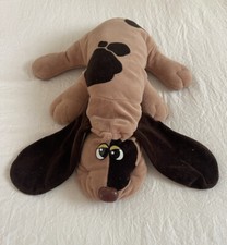 Vtg 1985 Pound Puppies Tonka Large Tab W/Brown Spots Dog Plush Puppy Toy 18  